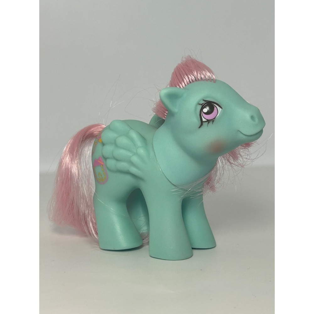 Vintage My Little Pony‎ G1 Baby Pretty Pal Pockets Aqua Pink Hair 80s China MLP
